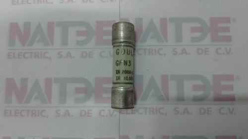 FUSIBLE FERRAZ GFN3, 3 AMP 250 V (S/M)
