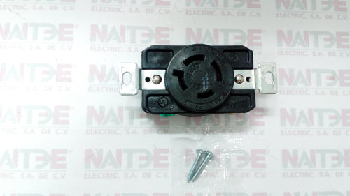 RECEPTACULO  ARROW HART CWL1620R 20 AMP480 V NEMA L16-20R COLOR NEGRO