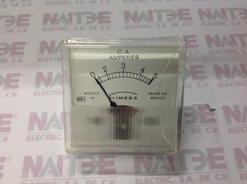 AMPERIMETRO FIMESA MOD 118 DE  0 - 5 AMP CA.