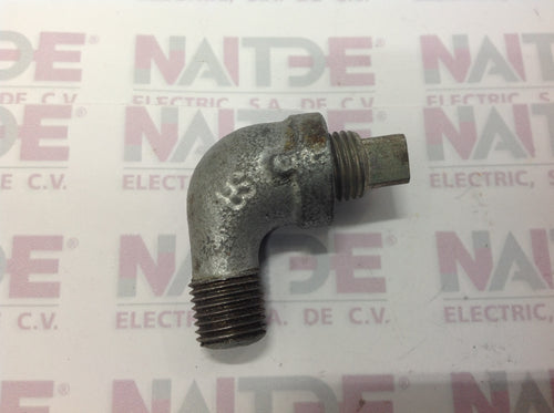 CODO GALVANIZADO DE 1/4 PULG  ROSCA INT Y EXT