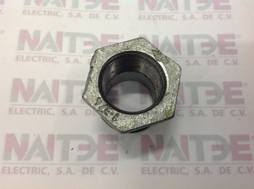 REDUCCION BUSHING GALVANIZADA DE 1 PULG X 3/4 PULG