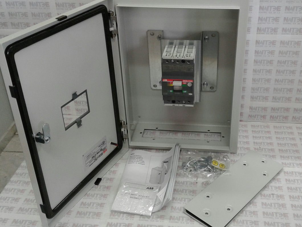 GABINETE SR + INTERRUPTOR Y SR C/PLATINA ABB SRN4315050897K, 400X300X150, TMAX T1C 50A 3P, C/TERMINA