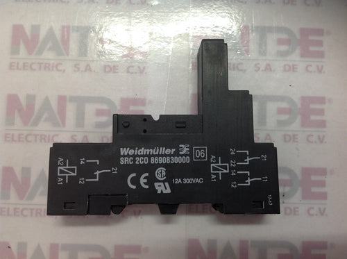 BASE PARA RELEVADOR WEIDMULLER 8 PIN CHICO SRC 2CO 8690830000