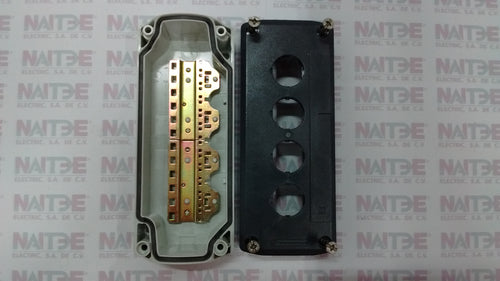 BOTONERA TELEMECANIQUE XALD04  PLASTICA IP65 4 ORIFICIOS