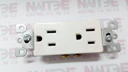 CONTACTO DOBLE LEVITON 5325-W (S/M) COLOR BLANCO