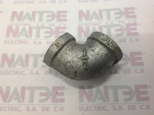 CODO GALVANIZADO 1/2 PULG  X 90