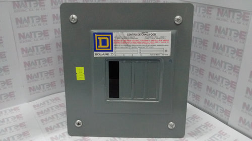 CENTRO DE CARGA SQUARE D QOD4F, 4 ESP, 60 AMP, EMPOTRAR, 2F-3H, 240/120 V, ZAPATAS PRINC.
