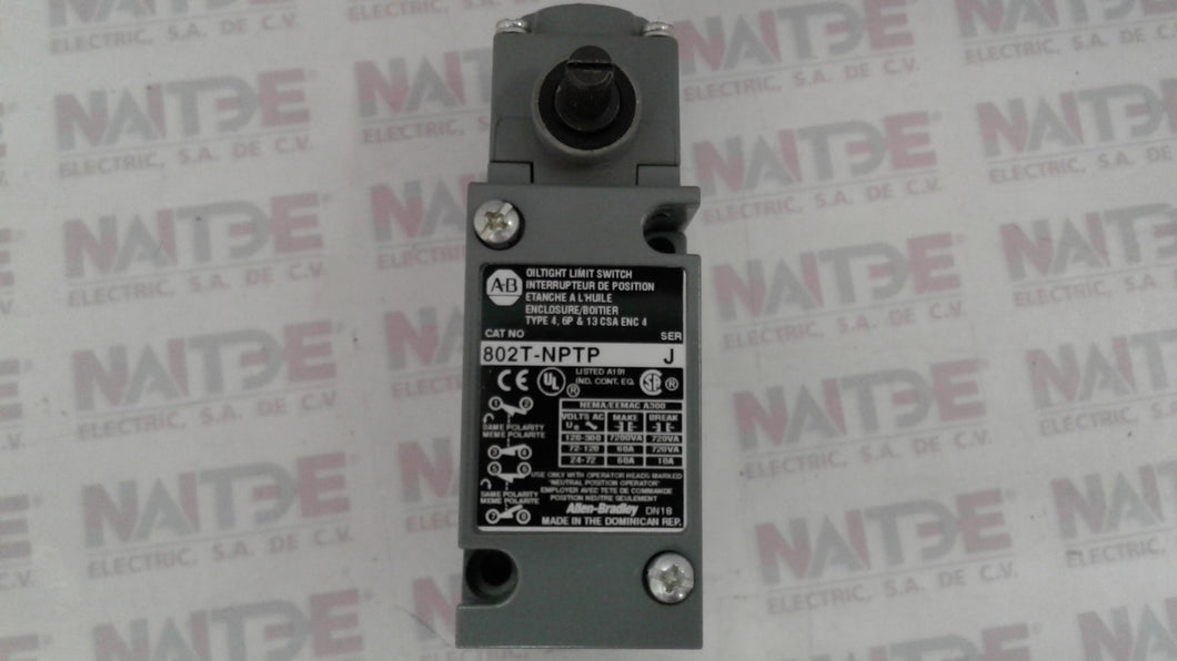 LIMIT SWITCH ALLEN BRADLEY 802T-NPTP