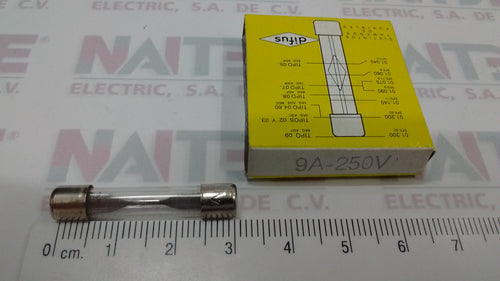 FUSIBLE DIFUS TIPO AMERICANO DE 9 AMP 250 V