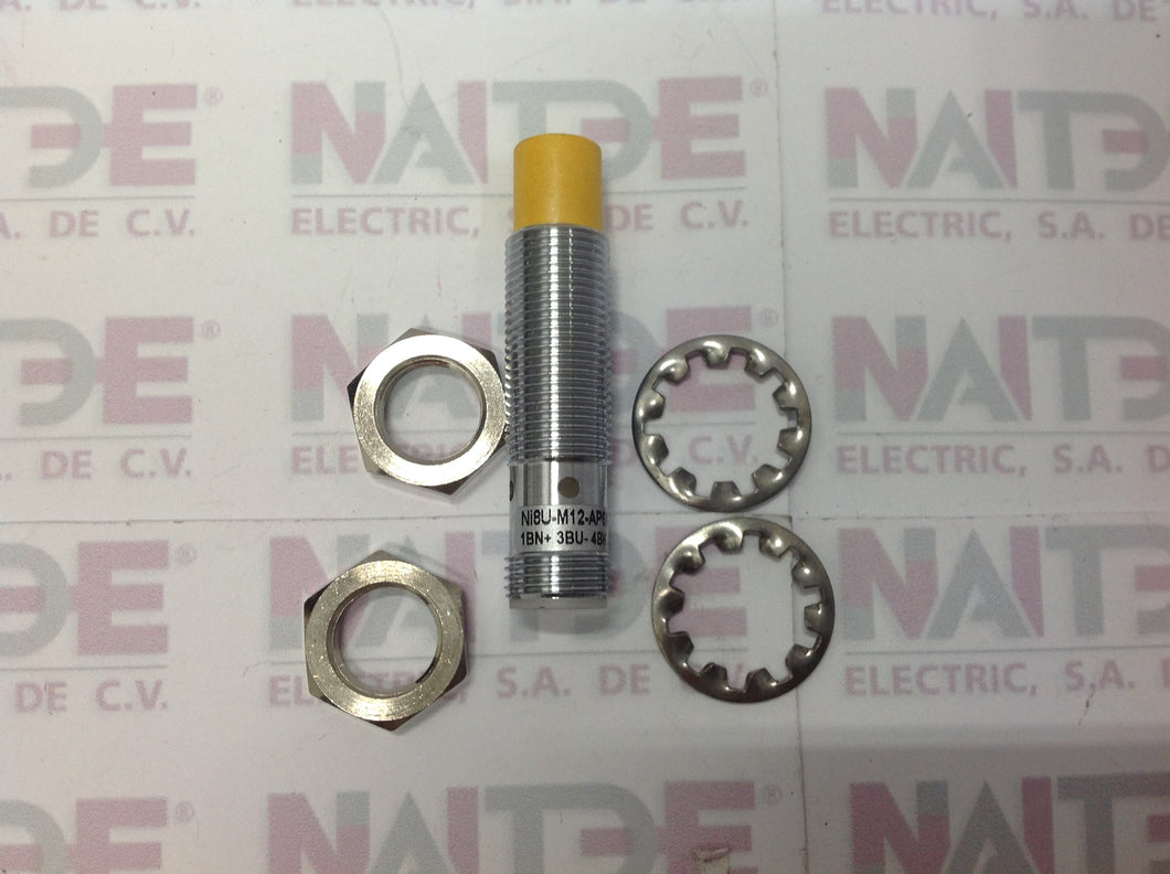 SENSOR INDUCT. TURCK  Ni8U-M12-AP6X-H1141 M12 10-30VDC PNP DS 8MM NO RAZANTE 4 HILOS C/CONECTOR M12