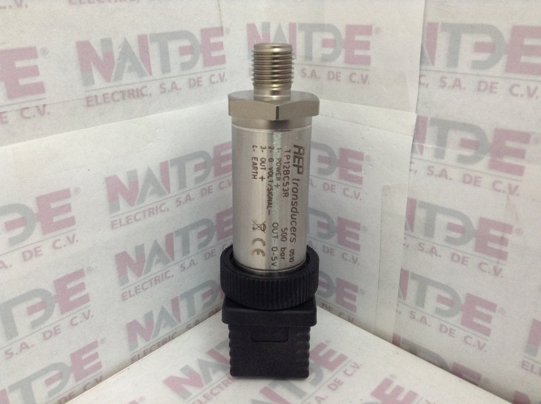 TRASDUCTOR DE PRESION TP12/BE53R 500 B ABS 1/4 GAS MALE OUT 0-10 V DIN 43650