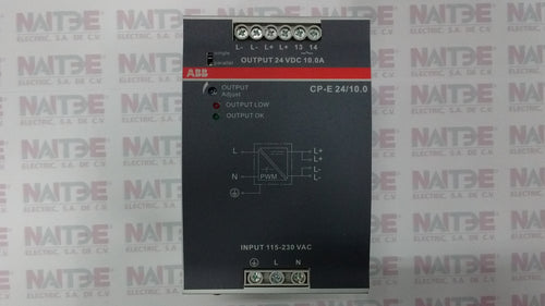 FUENTE DE PODER ESTANDAR ABB 1SVR427035R0000 SERIE CP-E 24/10.0 TENSION DE ALIMENTACION
