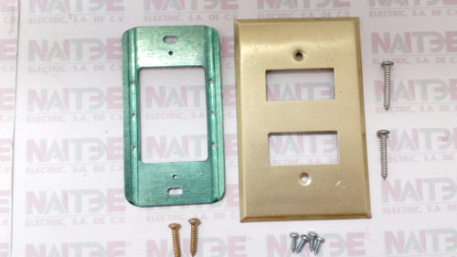 TAPA ALUMINIO ASTRO DE 2 SERVICIOS ( PARA APAGADORES ) COLOR DORADA