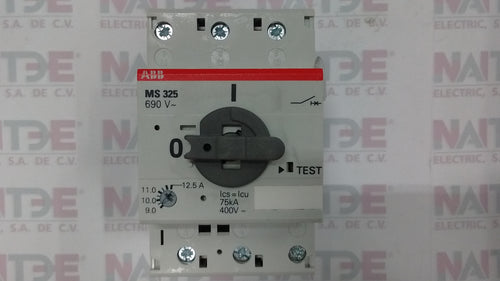 GUARDAMOTOR ABB  MS325-12.5, DE 9.0 - 12.5 AMP. 100 kA CAT.1SAM150000R1011