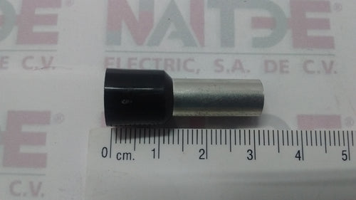 TERMINAL DE PUNTA HUECA 50 STARFIX 376 71, 25 MM CAL.4 COLOR NEGRO.