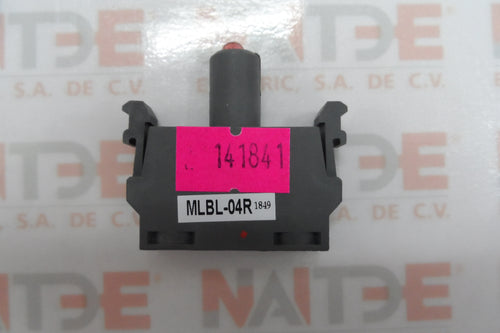 BLOCK C/LED ROJO ABB 1SFA611621R1041, TIPO MLBL-04R, 110/130 VAC