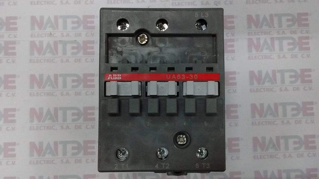 CONTACTOR ABB UA63-30-00#110-120 VCA P/APLICACIONES CON CAPACITORES. CAT.1SBL371022R8400