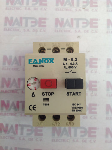 GUARDAMOTOR FANOX DE 4 - 6.3 AMP.