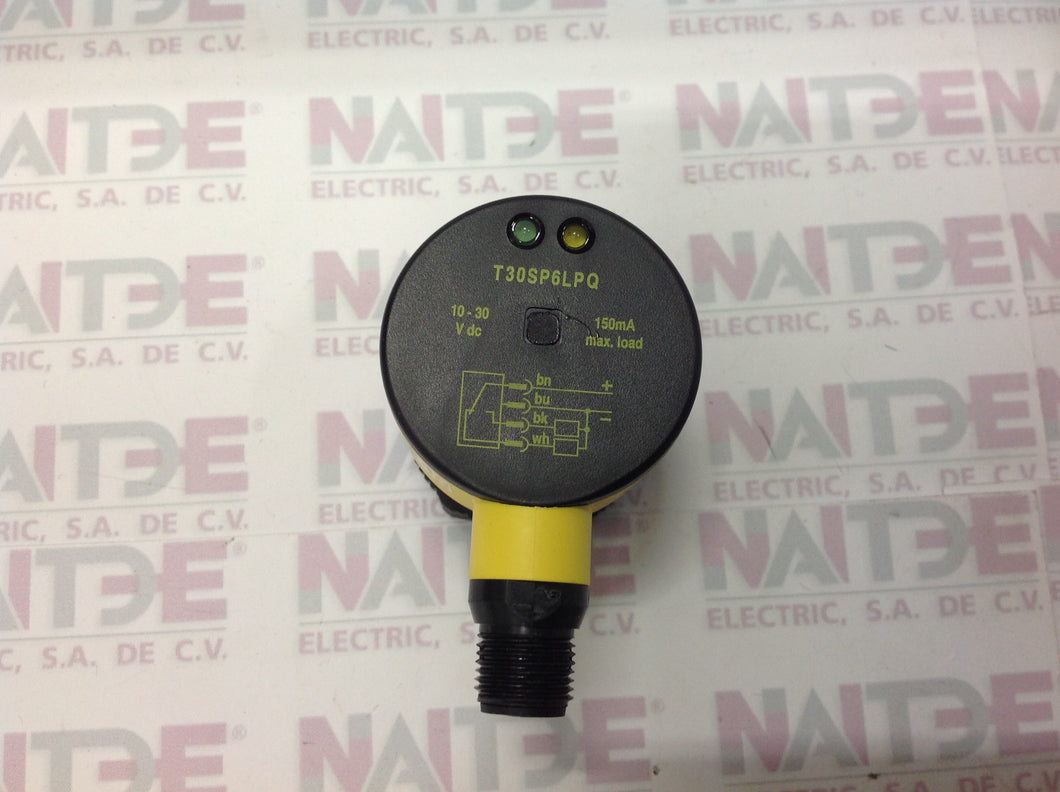 SENSOR RETROREFLECTIVO  BANNER T30SP6LPQ (33439) 10-30 VDC PNP DS 6 MTS 4 HILOS C/CONECTOR M12