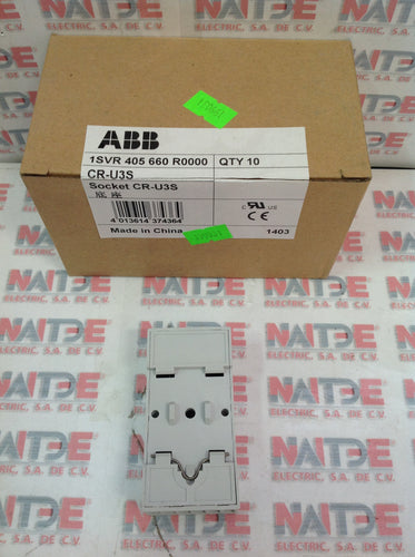 BASE ABB 11 PIN TIPO RELOJ 1SVR405660R0000, MOD. CR-U3S 10A 250 VAC
