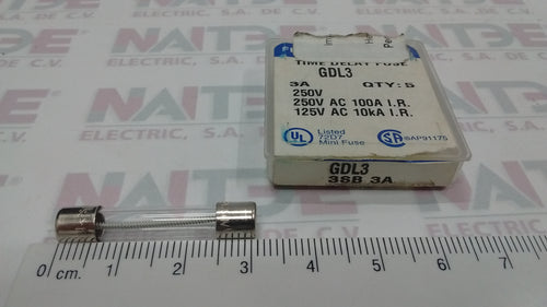 FUSIBLE DE CRISTAL GDL3 3 AMP 250 V