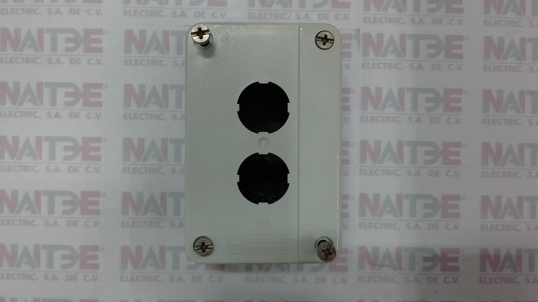 BOTONERA PLASTICA IP65 TELEMECANIQUE XALB02 CAJA GRIS VACIA 2 ORIFICIOS 22mm