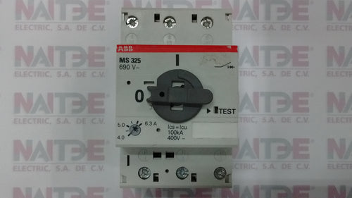 GUARDAMOTOR ABB 1SAM150000R1009, 4 A 6.3 AMP, MS325-6.3, 100 kA