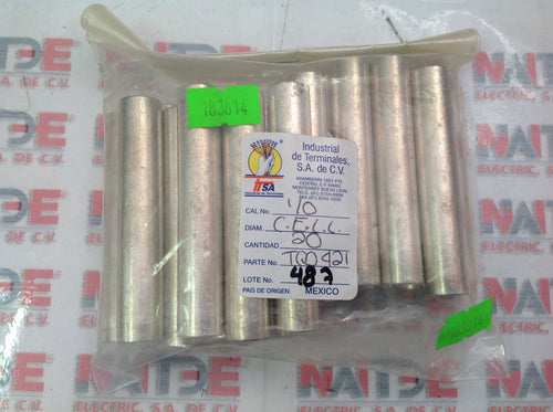 CONECTOR A TOPE DE COMPRESION ITSA TCD421 TIPO CCCL  CAL 1/0  CCCL100 CAÑON LARGO