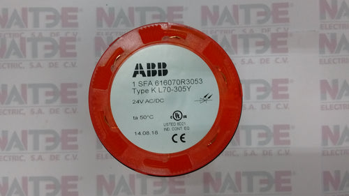 MODULO LUMINOSO LED AMARILLO ABB KL70-305Y, 24 V. CD. CAT.1SFA616070R3053  LED INTEGRADO
