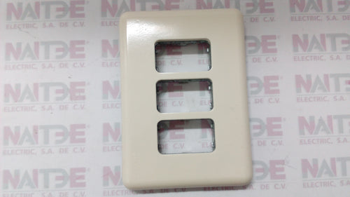 TAPA DE 3 SERVICIOS NIESSEN 4273 SERIE PUMA BCO MARFIL