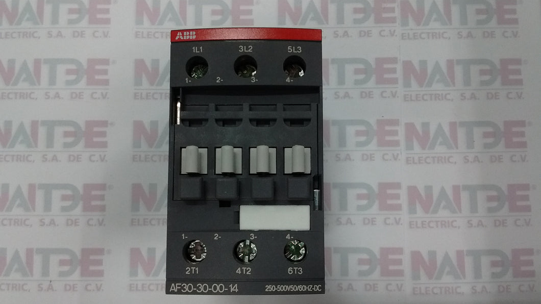 CONTACTOR TRIPOLAR ABB  AF30-30-00 BOBINA 250-500 V CA/CD. CAT. 1SBL277001R1400