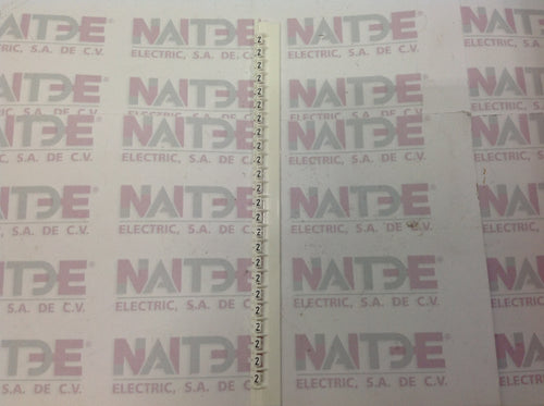 SEÑALADORES P/CABLE MEMOCAB LEGRAND 37782 2.3 MM ( No.2)