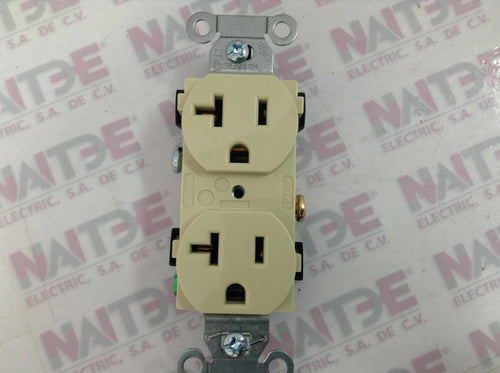 CONTACTO DUPLEX POLARIZADO HUBBELL CR201 No 1HJ68 ( ARROW HART M5350M )