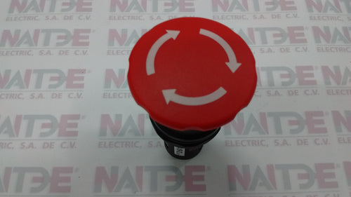 BOTON PARO EMERGENCIA ABB 1SFA619550R1051, ROJO, 1/2 GIRO, 2 NC, 40 MM, CE4T-10R-02
