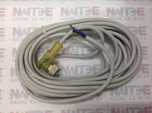 CABLE C/CONECTOR CURVO CD12M/PA-050C1 3 HILOS 4 PIN  DE 5 MTS PNP