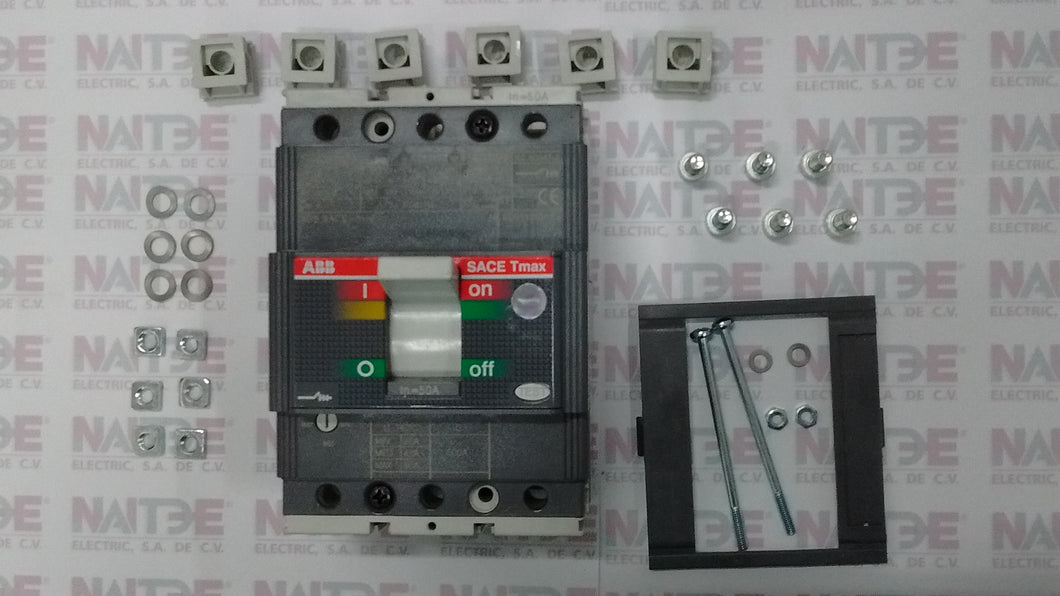 INTERRUPTOR T2N ABB  T2N, 50 AMP, C/REL, 3 POLOS S/TERMINALES CAT.1SDA050955R1