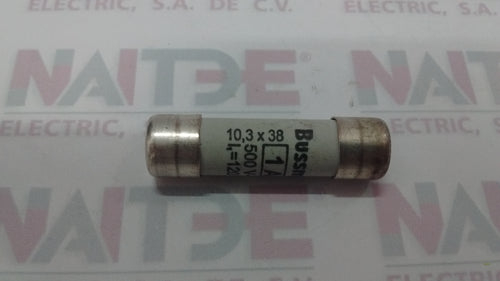 FUSIBLE BUSSMANN 1 AMP 500 V DE 10 X 38 CERAMICO