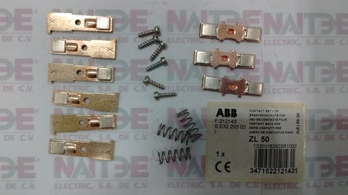 JGO DE CONTACTOS ABB  TIPO ZL50 P/CONTACTOR A50. CAT.1SBN163503R1000