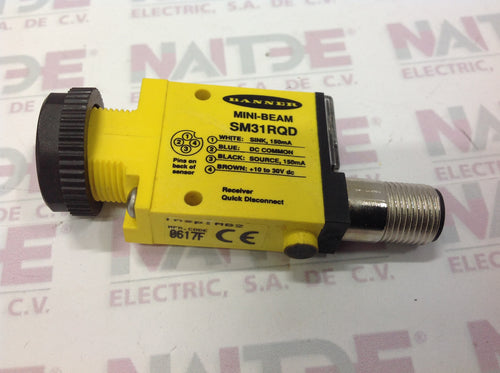 SENSOR RECEPTOR BANNER SM31RQD (26839) 10-30 VDC PNP/NPN DS 3 MTS 4 HILOS C/CONECTOR M12