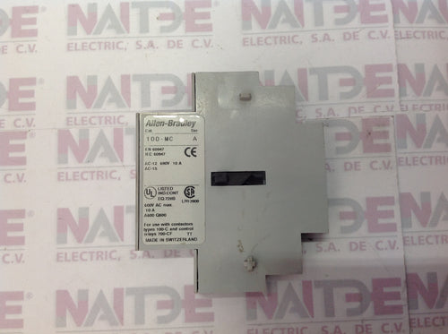 BLOCK AUXILIAR ALLEN - BRADLEY  100-MC  2 NC