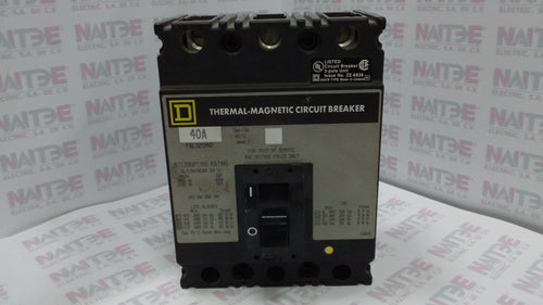 INTERRUPTOR TERMO. SQUARE D FAL32040, 3P, 40 AMP, 240 V, 10 kA