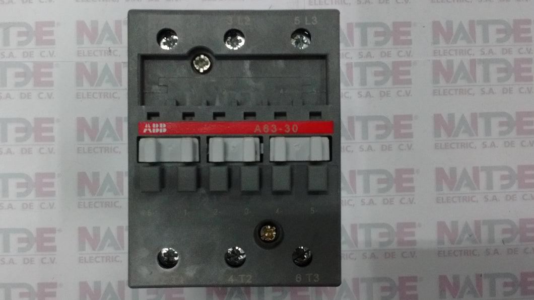 CONTACTOR ABB  A63-30-00 BOBINA 200-220 VCA. CAT.1SBL371001R7500