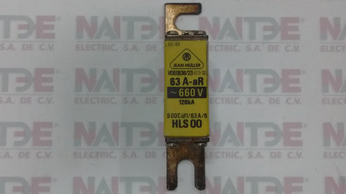 FUSIBLE JEAN MULLER HLS00 63 AMP 660 V (VDEO636/23) (S/M)