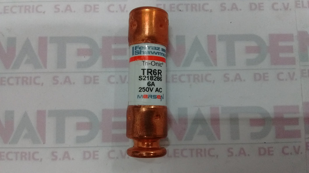 FUSIBLE FERRAZ TR6R, 6 AMP 250 V C/RET