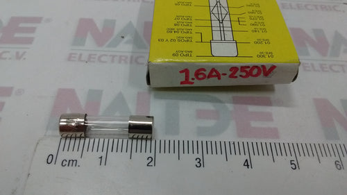 FUSIBLE TIPO EUROPEO GDC 1.6 AMP  250 V (S/M)