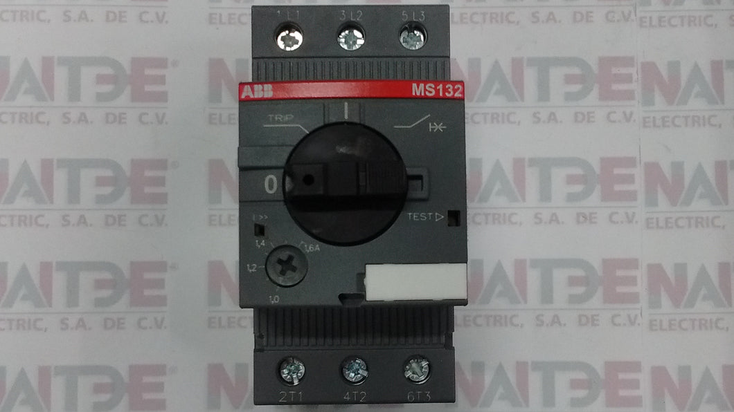 GUARDAMOTOR ABB  MS132-1.6,1.0 - 1.6 AMP. 230/440 VCA, 100/100 kA CAT.1SAM350000R1006