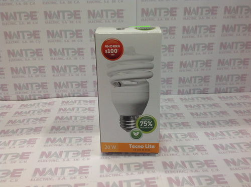 FOCO AHORRADOR ESPIRAL TECNOLITE/OSRAM (NEOLUX) HEL20W65 DE 20 WATTS