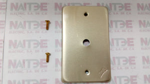 TAPA DE ALUMINIO 1129 P/SERVICIO TELEFONICO COLOR DORADA