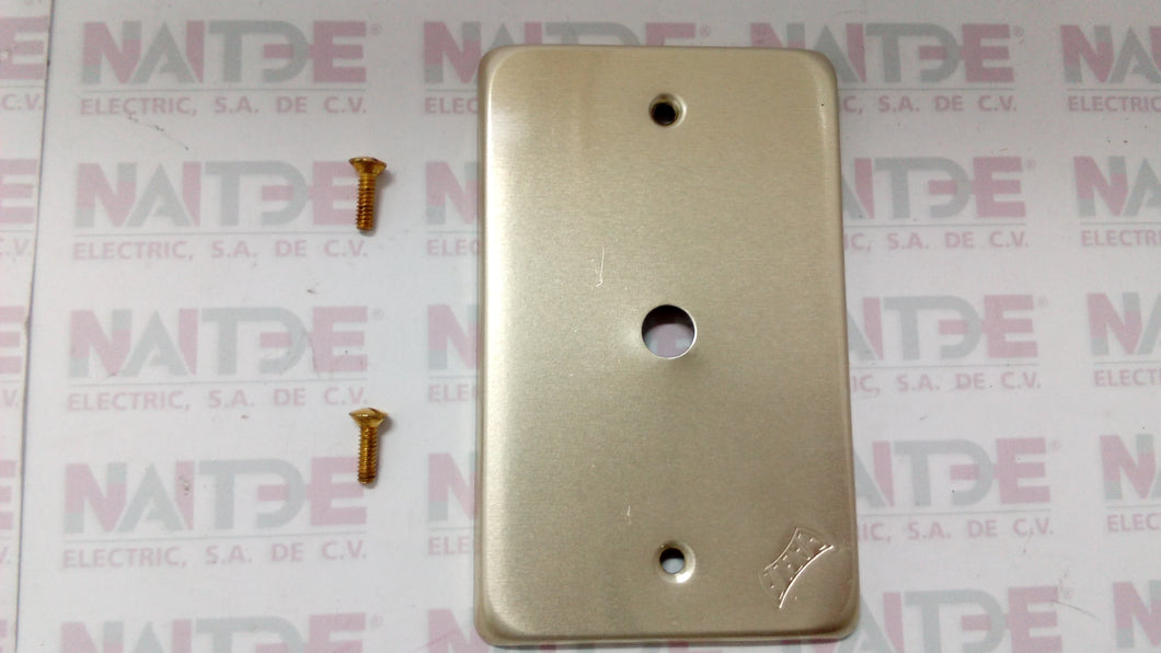 TAPA DE ALUMINIO 1129 P/SERVICIO TELEFONICO COLOR DORADA