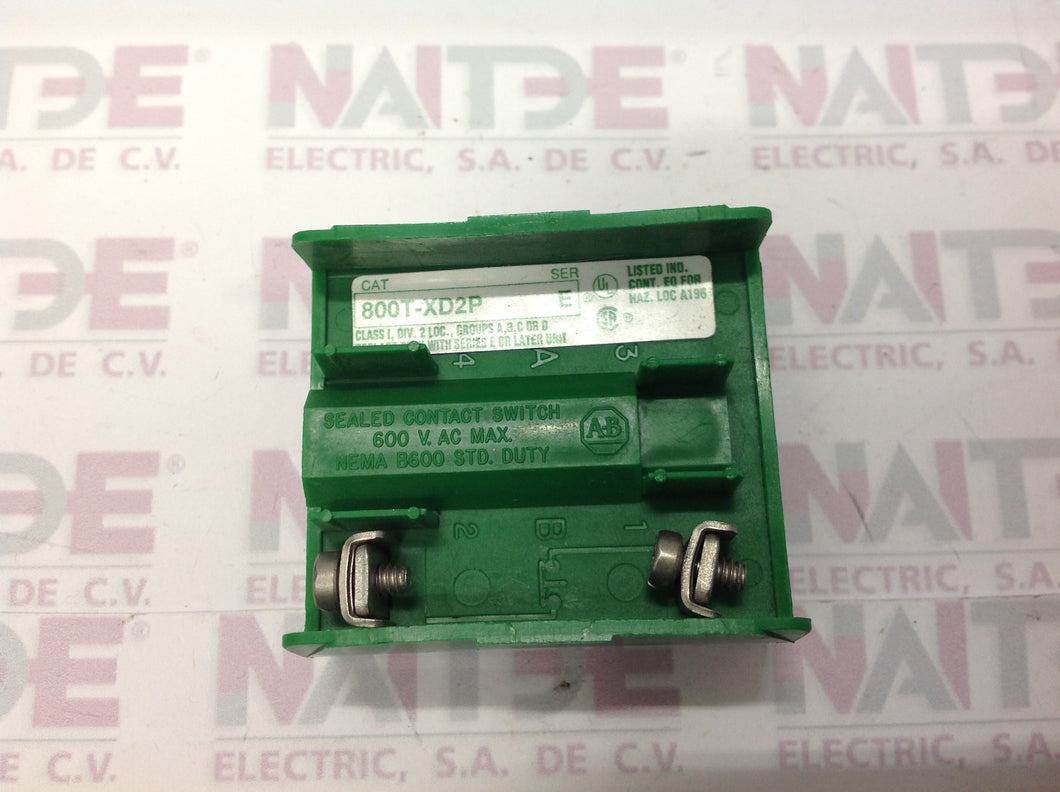 BLOCK DE CONTACTOS  ALLEN BRADLEY 800T-XD1 1NO (MOD ANTIGUO  800T-XD1P )